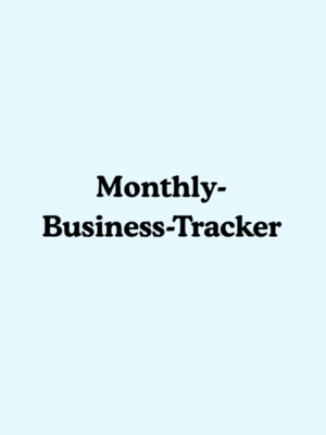 Monthly-Business-Tracker