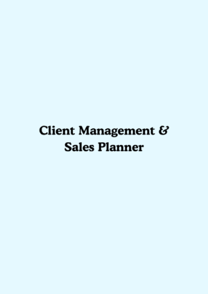 Client Tracking Template