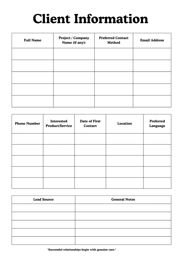Client Tracking Template - Image 2