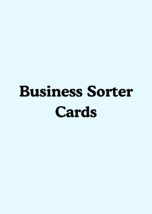 Organize Your Business Ideas Easily with Business Sorter Cards