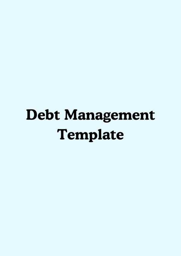 Debt Management Planner