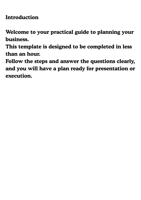 Build Your Complete Business Plan in Just One Hour - Image 2