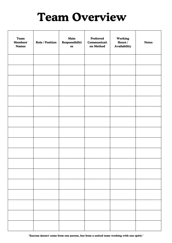 Team Management Planner - Image 5