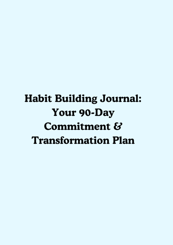 Habit Tracker Planner